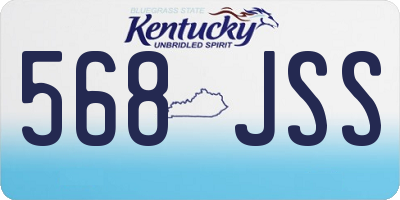 KY license plate 568JSS