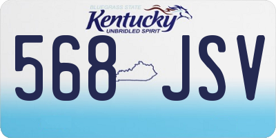KY license plate 568JSV