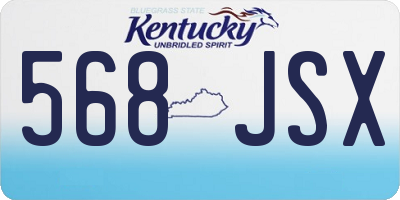 KY license plate 568JSX
