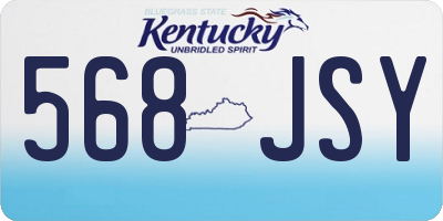 KY license plate 568JSY