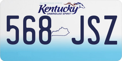 KY license plate 568JSZ