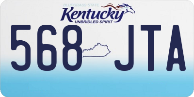 KY license plate 568JTA