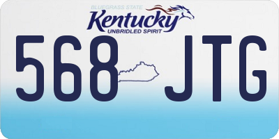 KY license plate 568JTG
