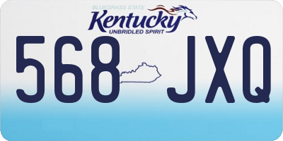 KY license plate 568JXQ