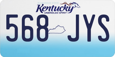 KY license plate 568JYS