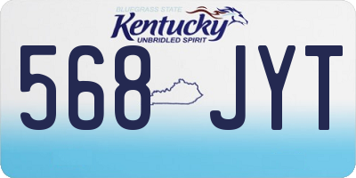 KY license plate 568JYT