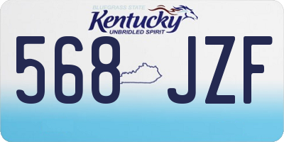 KY license plate 568JZF