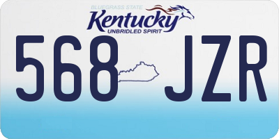 KY license plate 568JZR