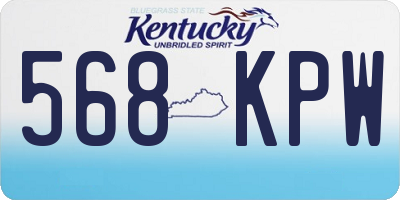KY license plate 568KPW