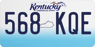 KY license plate 568KQE