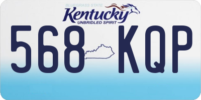 KY license plate 568KQP