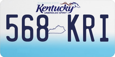KY license plate 568KRI