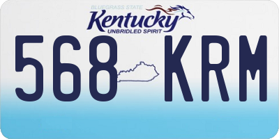 KY license plate 568KRM
