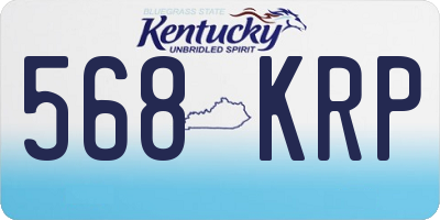 KY license plate 568KRP
