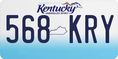 KY license plate 568KRY