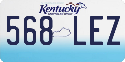 KY license plate 568LEZ