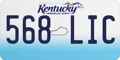 KY license plate 568LIC