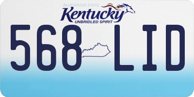 KY license plate 568LID