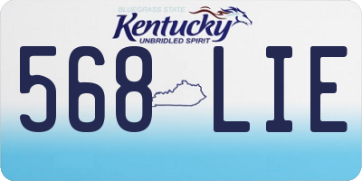KY license plate 568LIE
