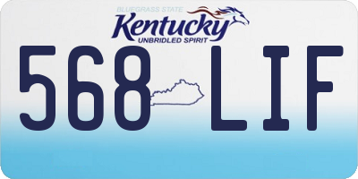 KY license plate 568LIF
