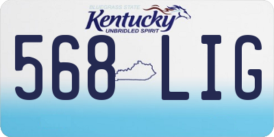 KY license plate 568LIG
