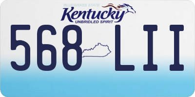 KY license plate 568LII