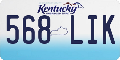 KY license plate 568LIK