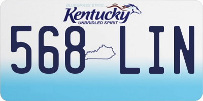 KY license plate 568LIN