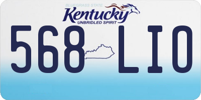 KY license plate 568LIO