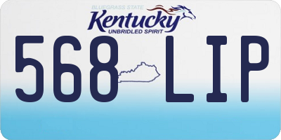 KY license plate 568LIP
