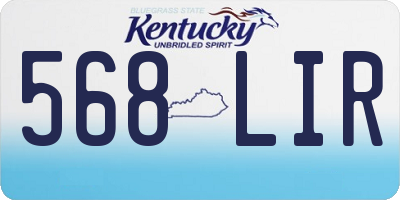 KY license plate 568LIR