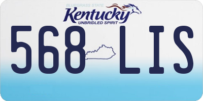 KY license plate 568LIS