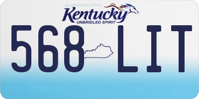 KY license plate 568LIT