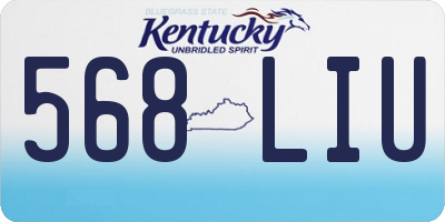 KY license plate 568LIU