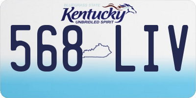 KY license plate 568LIV