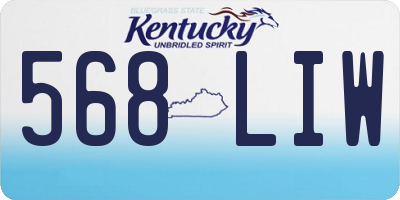 KY license plate 568LIW