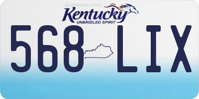 KY license plate 568LIX