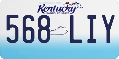 KY license plate 568LIY