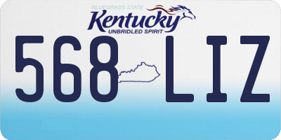 KY license plate 568LIZ