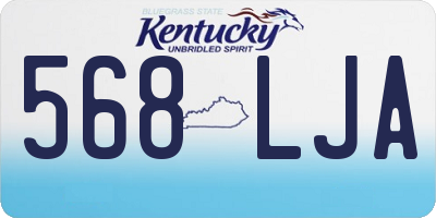 KY license plate 568LJA