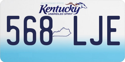 KY license plate 568LJE