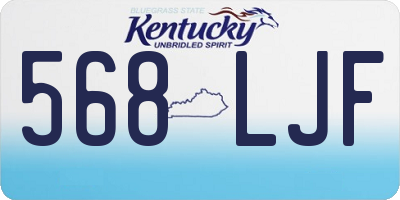 KY license plate 568LJF