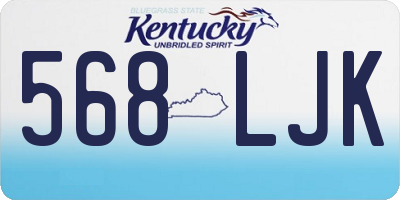 KY license plate 568LJK