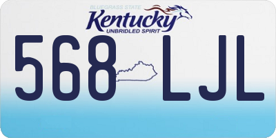 KY license plate 568LJL