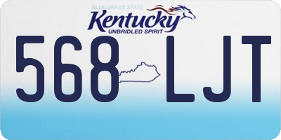 KY license plate 568LJT