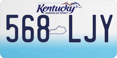KY license plate 568LJY
