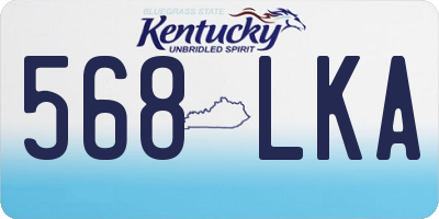 KY license plate 568LKA