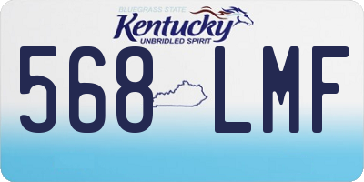 KY license plate 568LMF