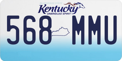 KY license plate 568MMU