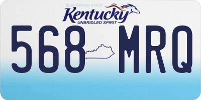 KY license plate 568MRQ